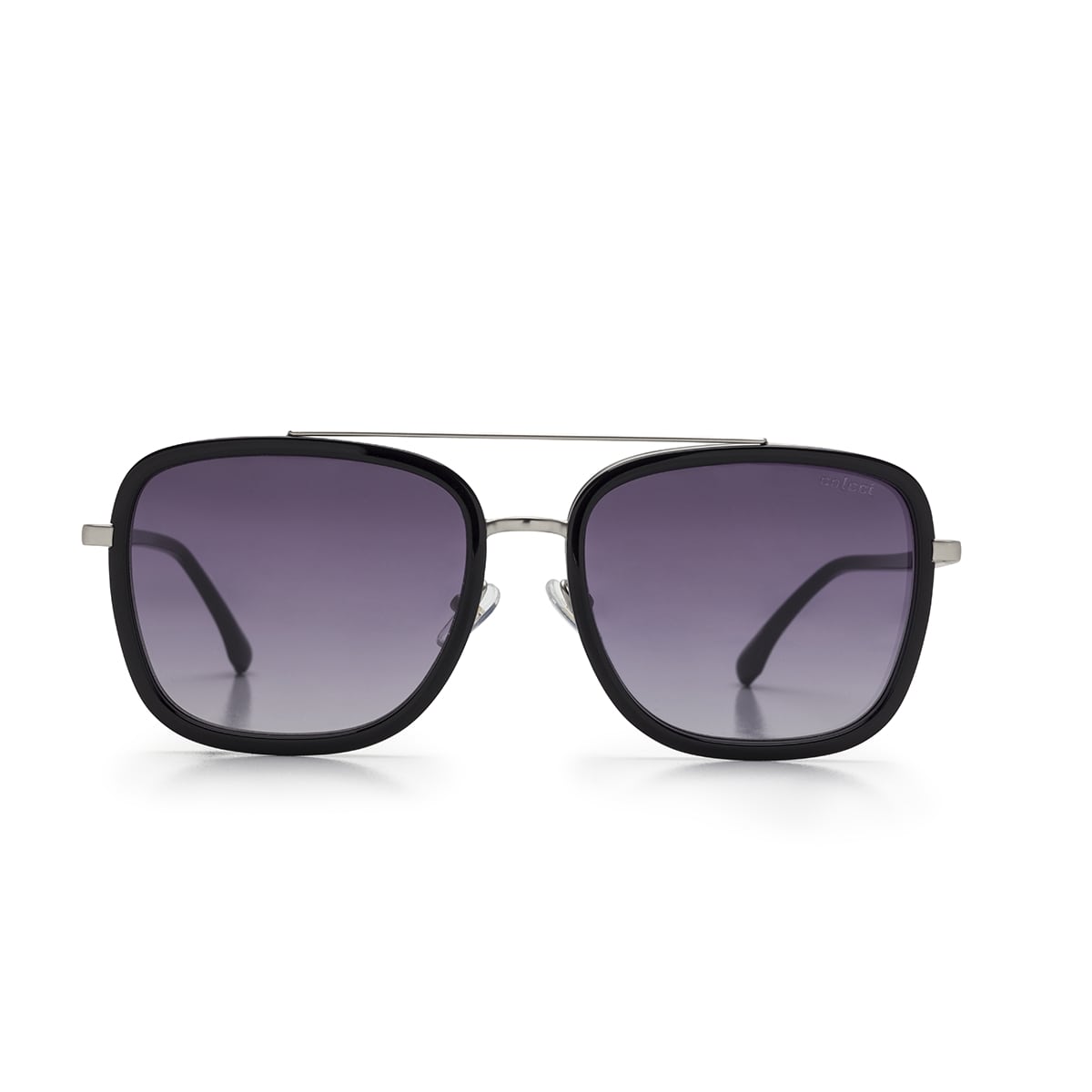 Óculos De Sol Colcci C0106 PRETO BRILHO E PRATA FOSCO/ CINZA DEGRADÊ UNICO