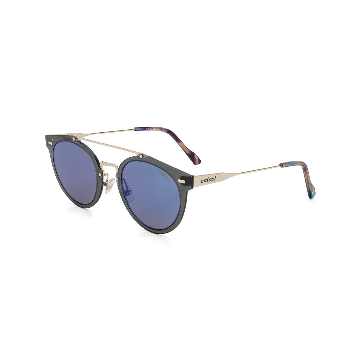 Óculos De Sol Colcci C0120 DOURADO BRILHO E TURQUESA/ AZUL ESPELHADO UNICO