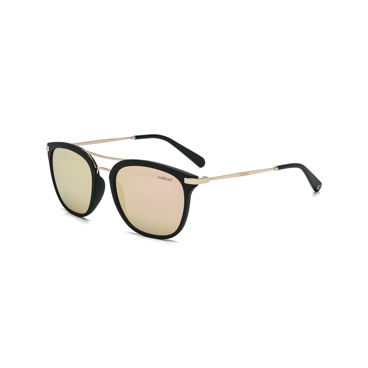 Óculos De Sol Colcci Mag PRETO FOSCO E DOURADO BRILHO/ ROSÊ ESPELHADO UNICO