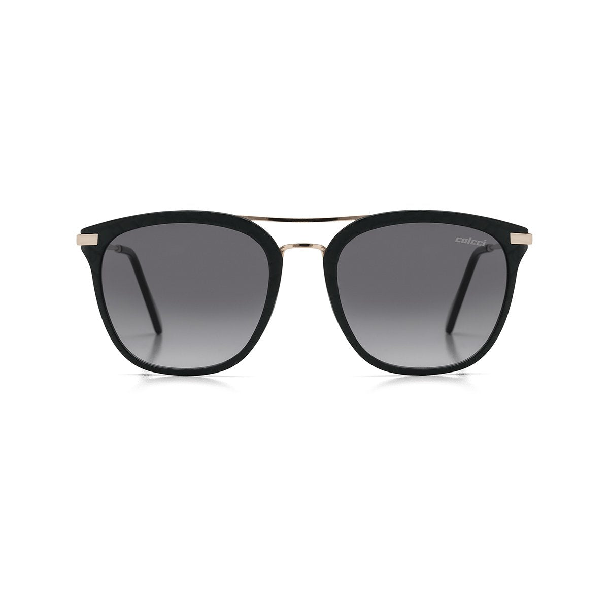 Óculos De Sol Colcci Mag Preto Fosco e Dourado Brilho/ Cinza Degradê UNICO