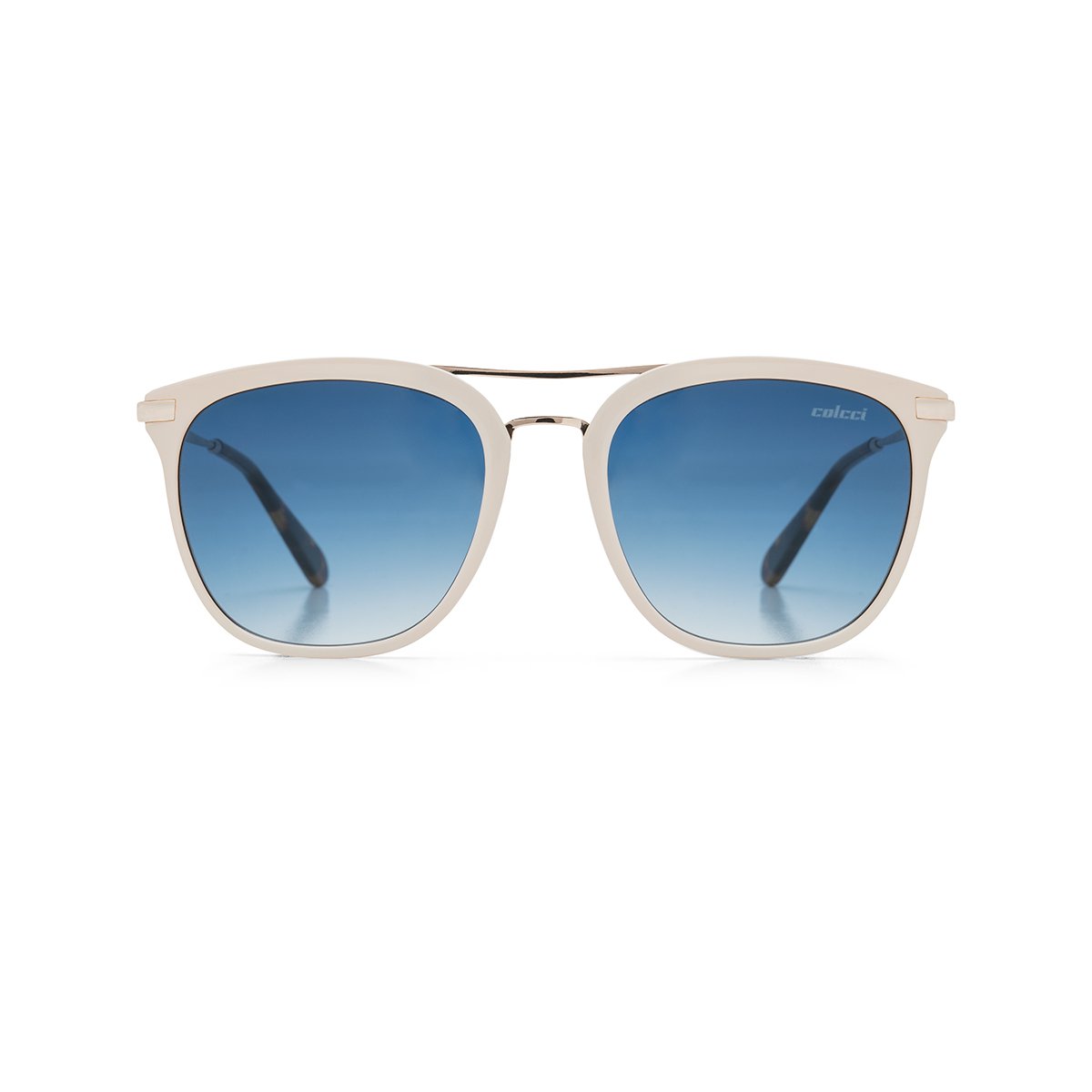 Óculos De Sol Colcci Mag BRANCO E DOURADO MESCLADO/ AZUL ESPELHADO UNICO