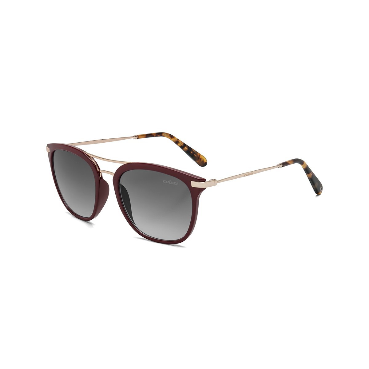 Óculos De Sol Colcci Mag BORDO E DOURADO BRILHO/ CINZA DEGRADÊ UNICO