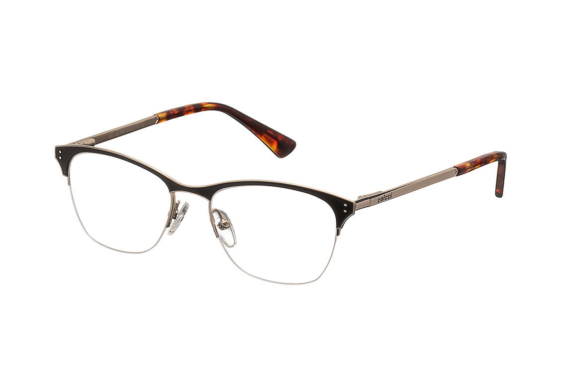 Óculos de Grau Colcci C6002 Preto e Dourado - Lente 5,0 cm