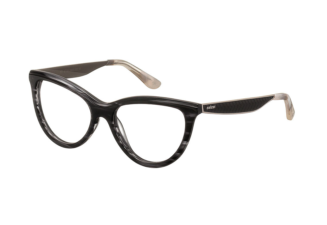 Óculos de Grau Colcci C6005 Preto Fosco E Prata 51 mm