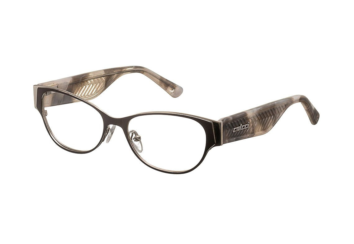 Colcci C6006 Grafite Brilho e Prata - Lente 5,1 cm - Grau