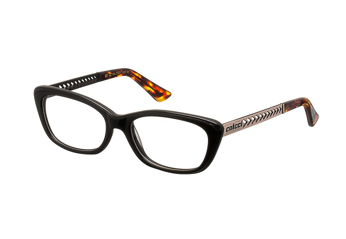 Óculos de Grau Colcci C6011 Preto e Dourado - Lente 5,1 cm