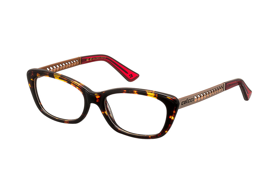 Óculos de Grau Colcci C6011 Marrom Mesclado e Dourado - 51 mm