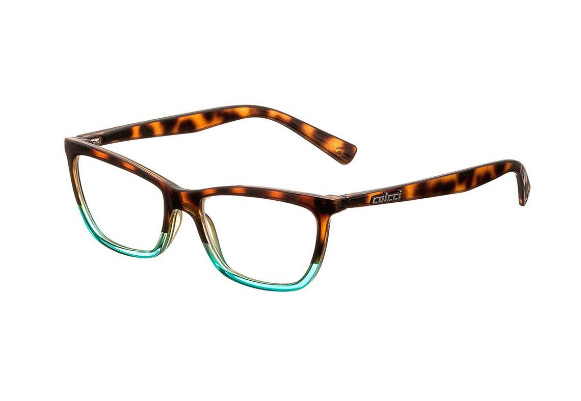 Óculos De Grau Colcci Scarlett MARROM MESCLADO E VERDE BRILHO Lente 5,2 cm
