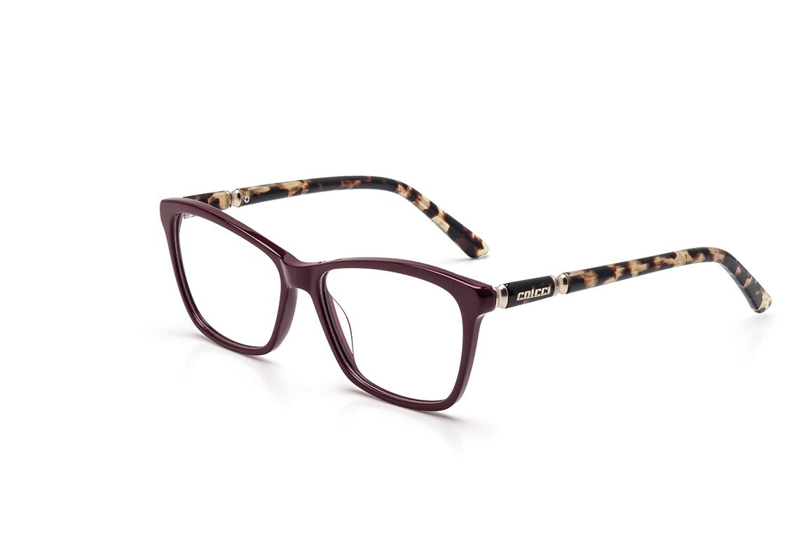 Óculos De Grau Colcci C6070 BORDO E MARROM BRILHO Lente 5,3 cm
