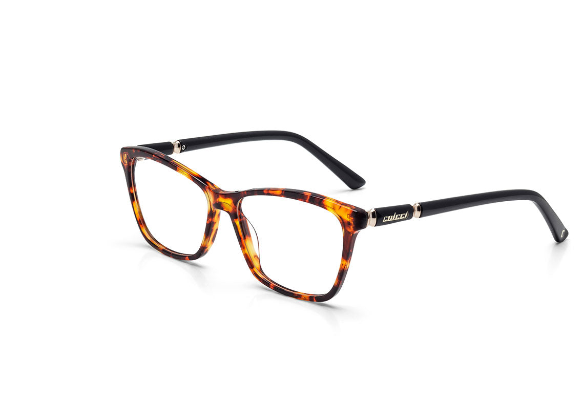 Óculos de Grau Colcci C6070 Marrom Mesclado e Preto Brilho - 53 mm