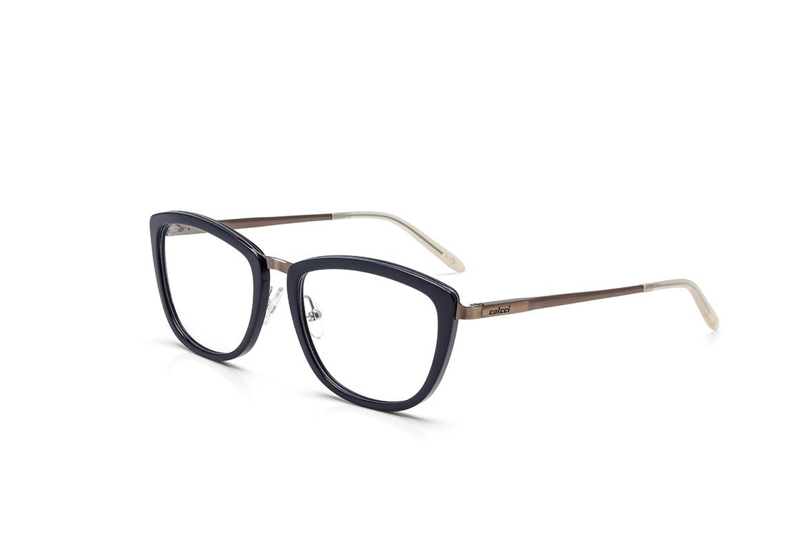 Óculos De Grau Colcci C6072 AZUL BRILHO E DOURADO 53 mm