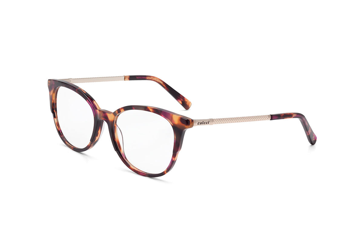 Óculos de Grau Colcci C6081 MARROM MESCLADO E PINK BRILHO 50 mm