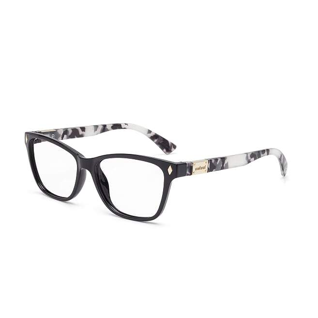 Colcci Cleo Preto Brilho e Branco Mesclado - Lente 5,4 cm - Grau