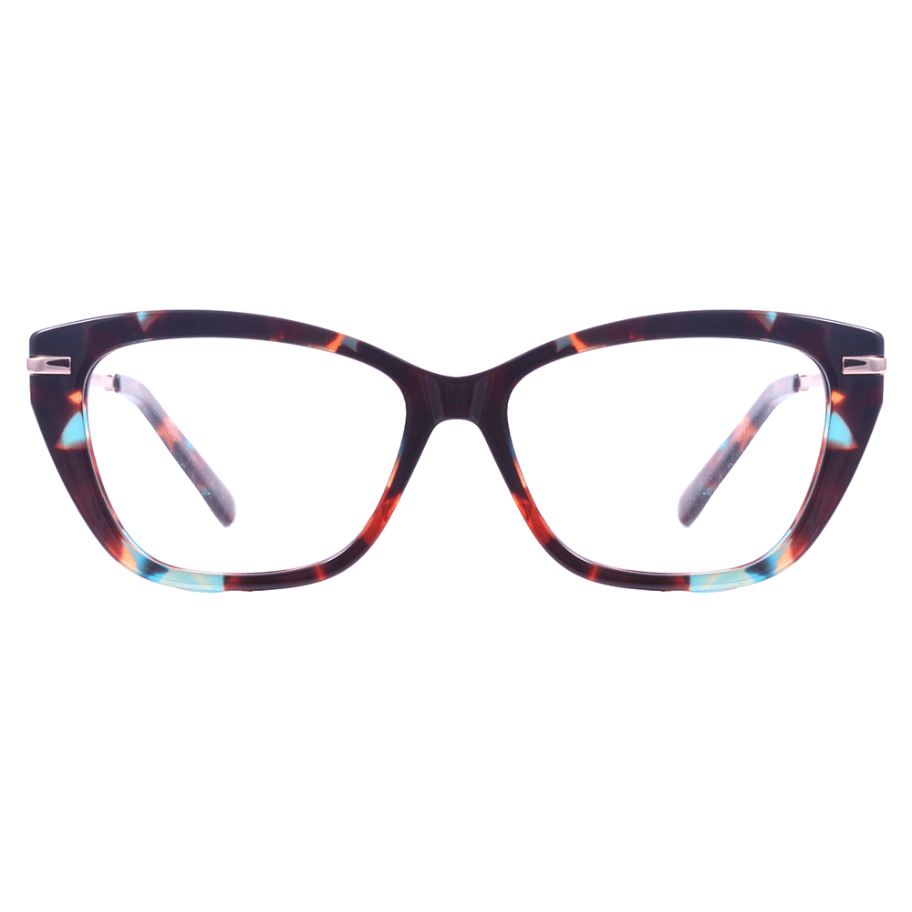 Óculos de Grau Colcci C6089 Marrom e Azul Mesclado Brilho - 51 mm