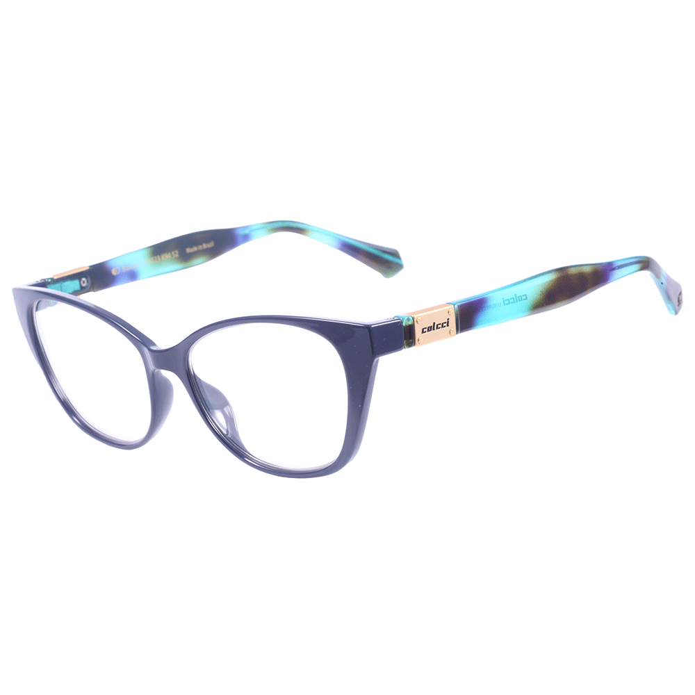 Colcci Bandy 2 Clip On Azul Brilho / Prata Espelhado Polarizado - Lente 5,2 cm - Grau