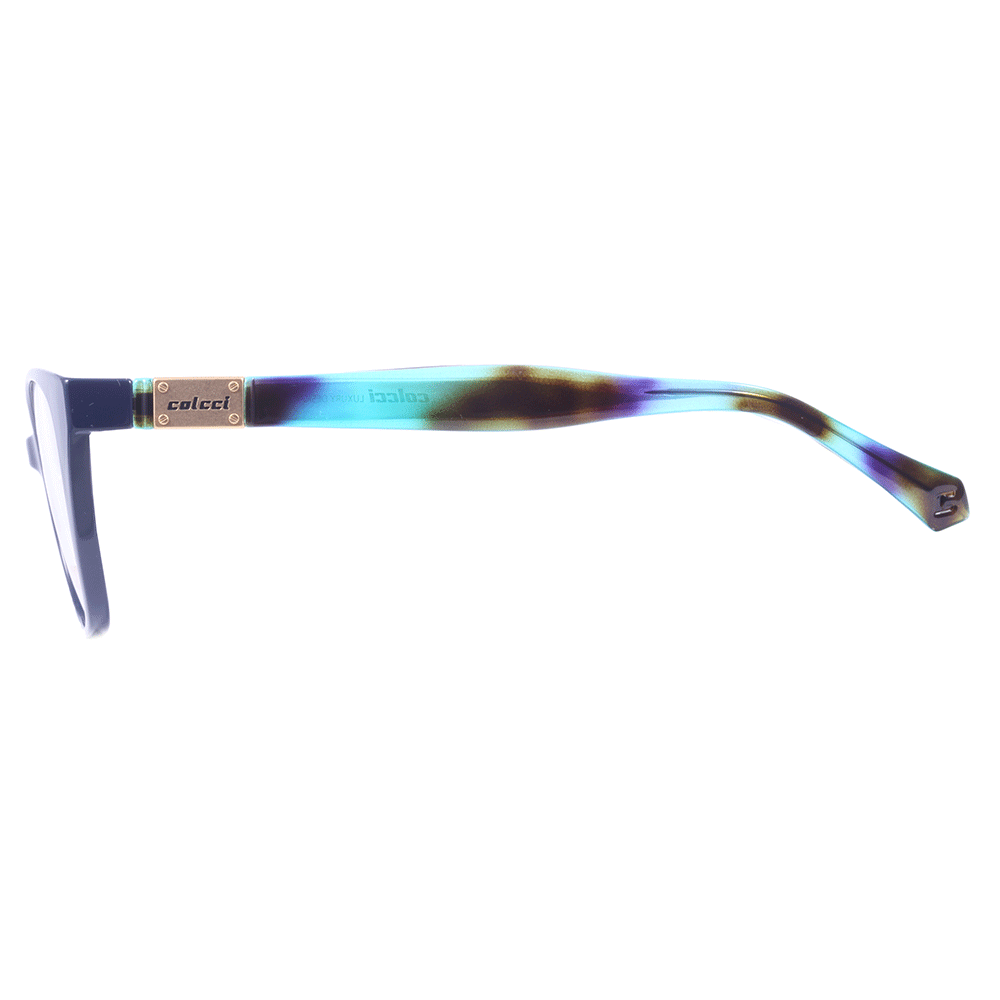 Colcci Bandy 2 Clip On Azul Brilho / Prata Espelhado Polarizado - 52 mm - Grau