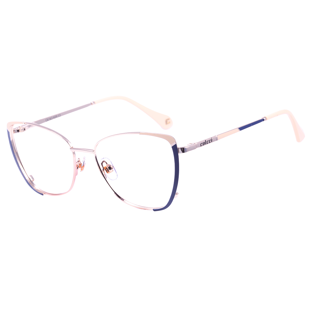 Colcci 6163 Prata e Azul Brilho - Lente 5,3 cm - Grau