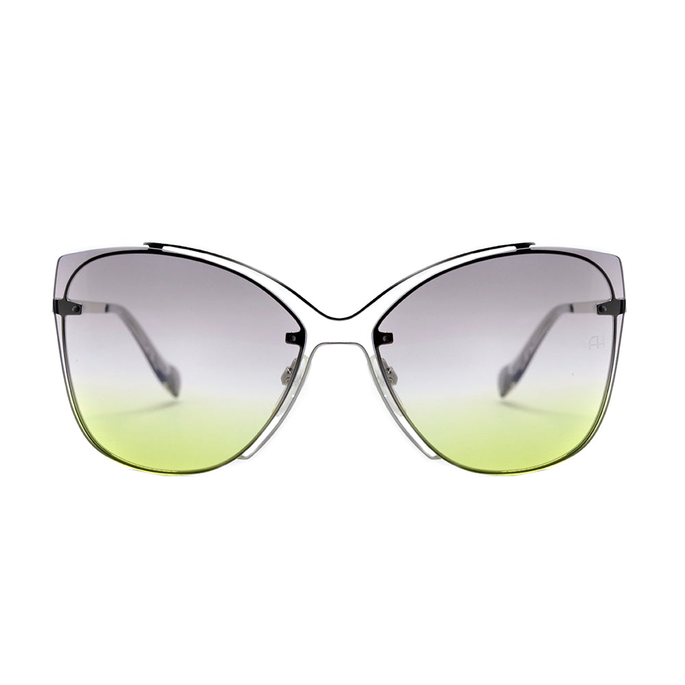 Óculos de Sol Ana Hickmann Ah 3175 03B Prata Brilho/ Cinza Degradê 63 mm