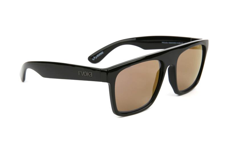 Óculos de Sol Evoke Daze A01 Black Shine/ Gold Espelhado Unico