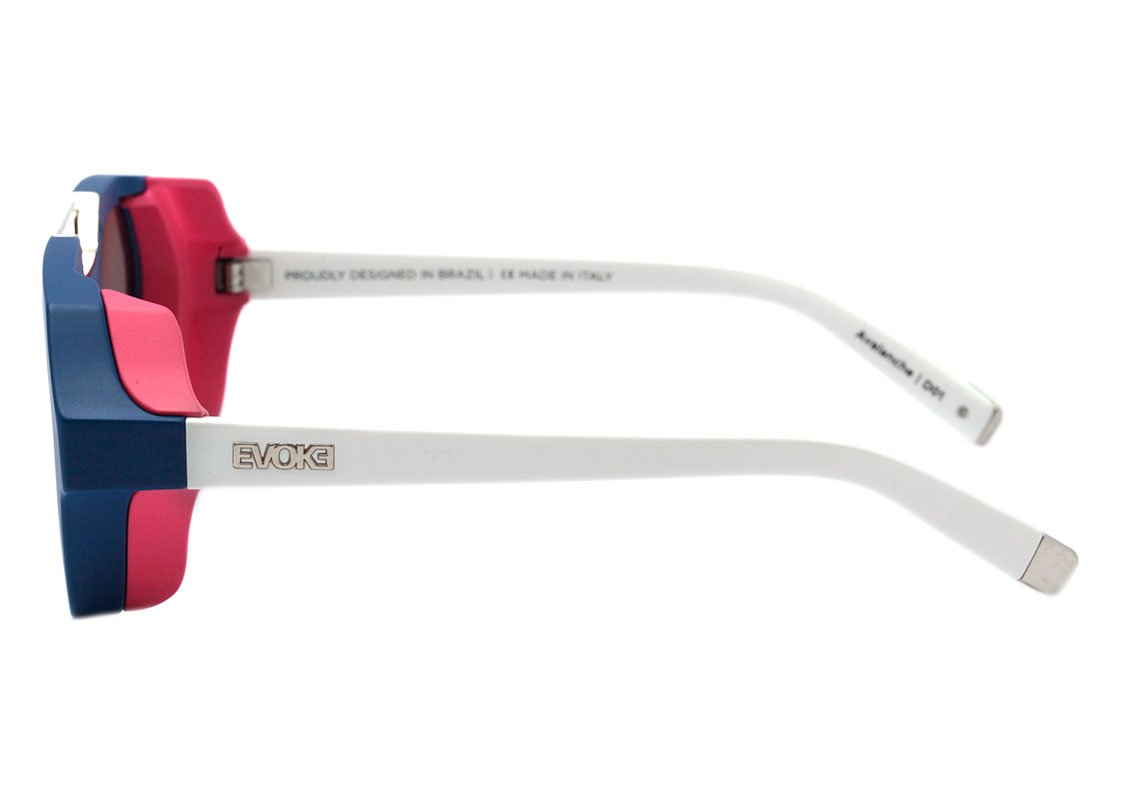 Evoke Avalanche D01 Blue Matte White / Gray Silver Flash Unico - 53 mm - Sol