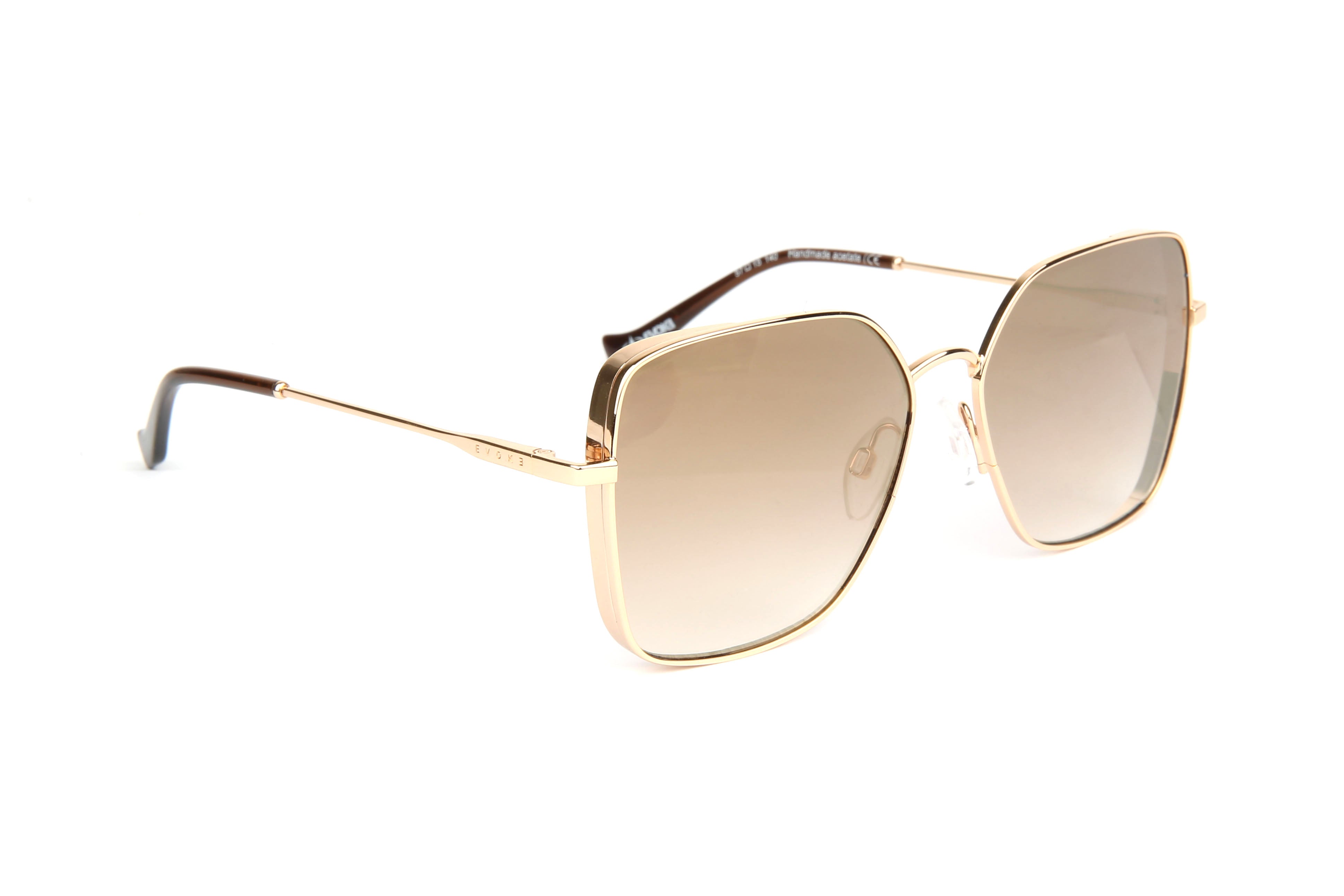 Óculos de Sol Evoke For You DS24 04A Gold Shine / Gold Mirror Gradient Unico - Lente 5,7 cm