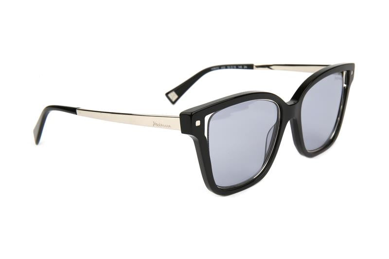 Óculos de Sol Hickmann HI 9072 A02 Preto e Prata Brilho / Cinza - 53 mm