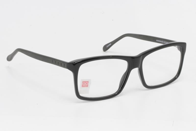 Óculos de Grau Evoke Life I A09 Black Temple Gray Striped Unico - 53 mm