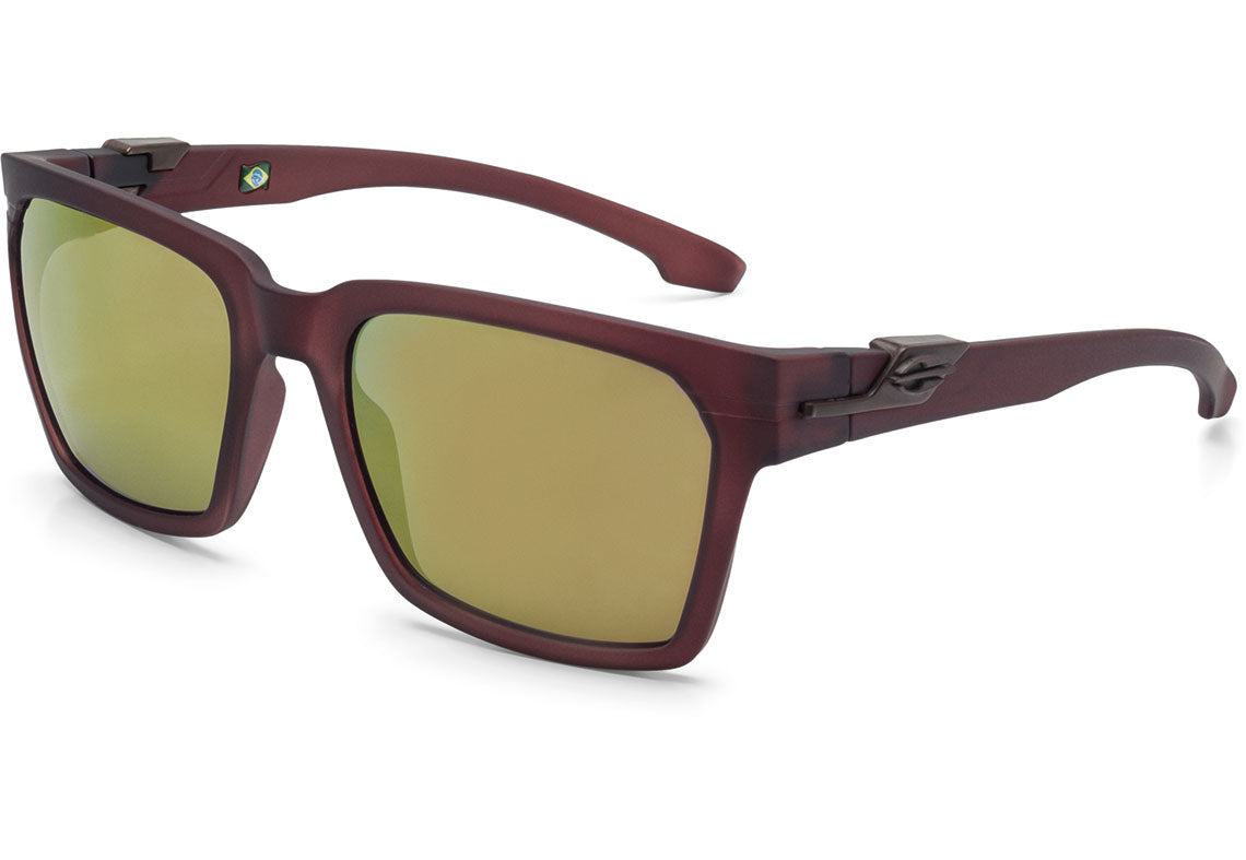 Óculos de Sol Mormaii Las Vegas Marrom Fosco/ Dourado Espelhado - Oculos Shop