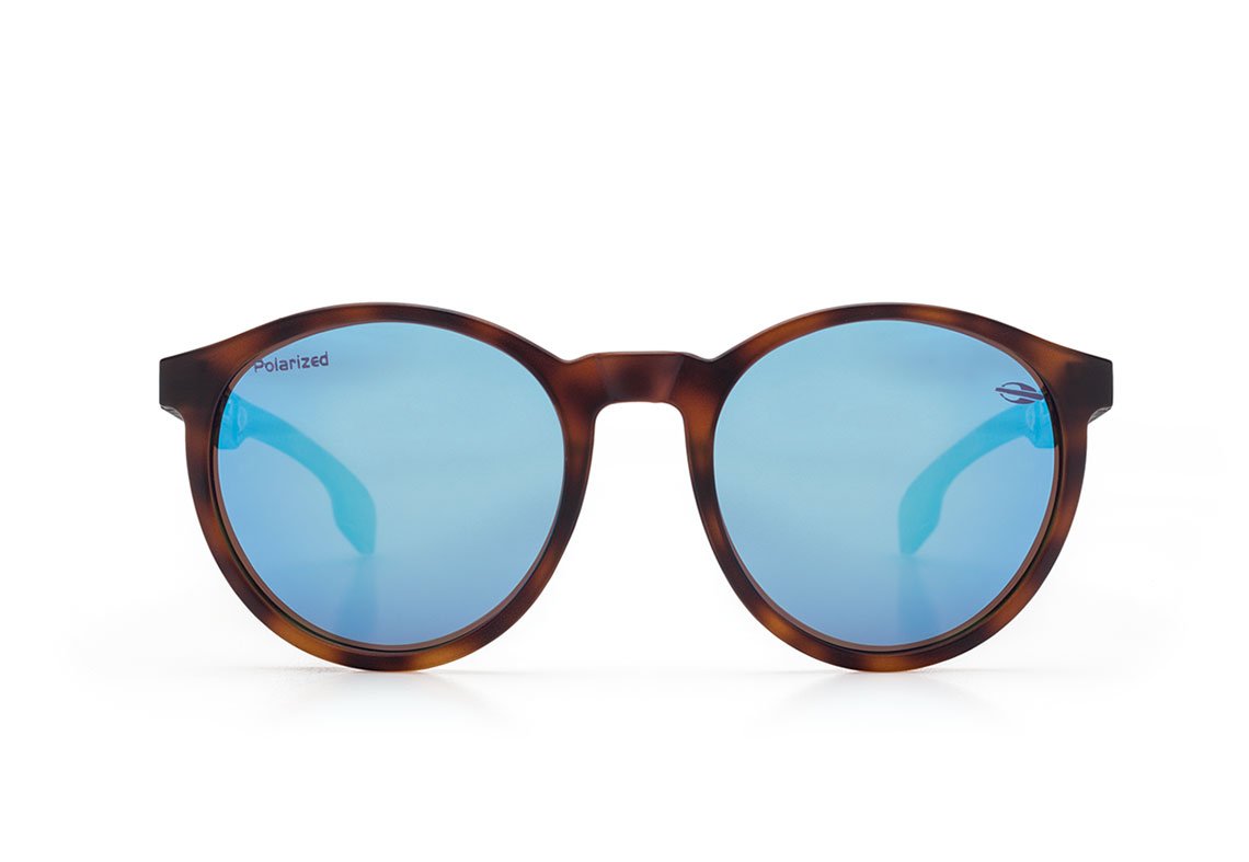 Óculos de Sol Mormaii Maui NXT Infantil Marrom Fosco e Preto / Azul Espelhado Unico - 45 mm