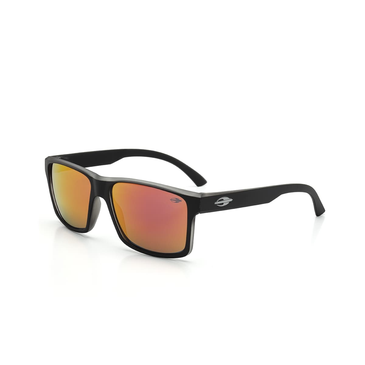 Mormaii Lagos Preto Fosco / Vermelho Espelhado Unico - Lente 5,2 cm - Sol