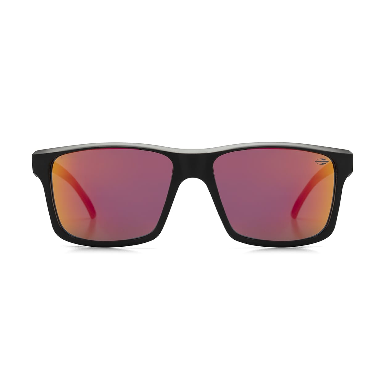 Mormaii Lagos Preto Fosco / Vermelho Espelhado Unico - Lente 5,2 cm - Sol