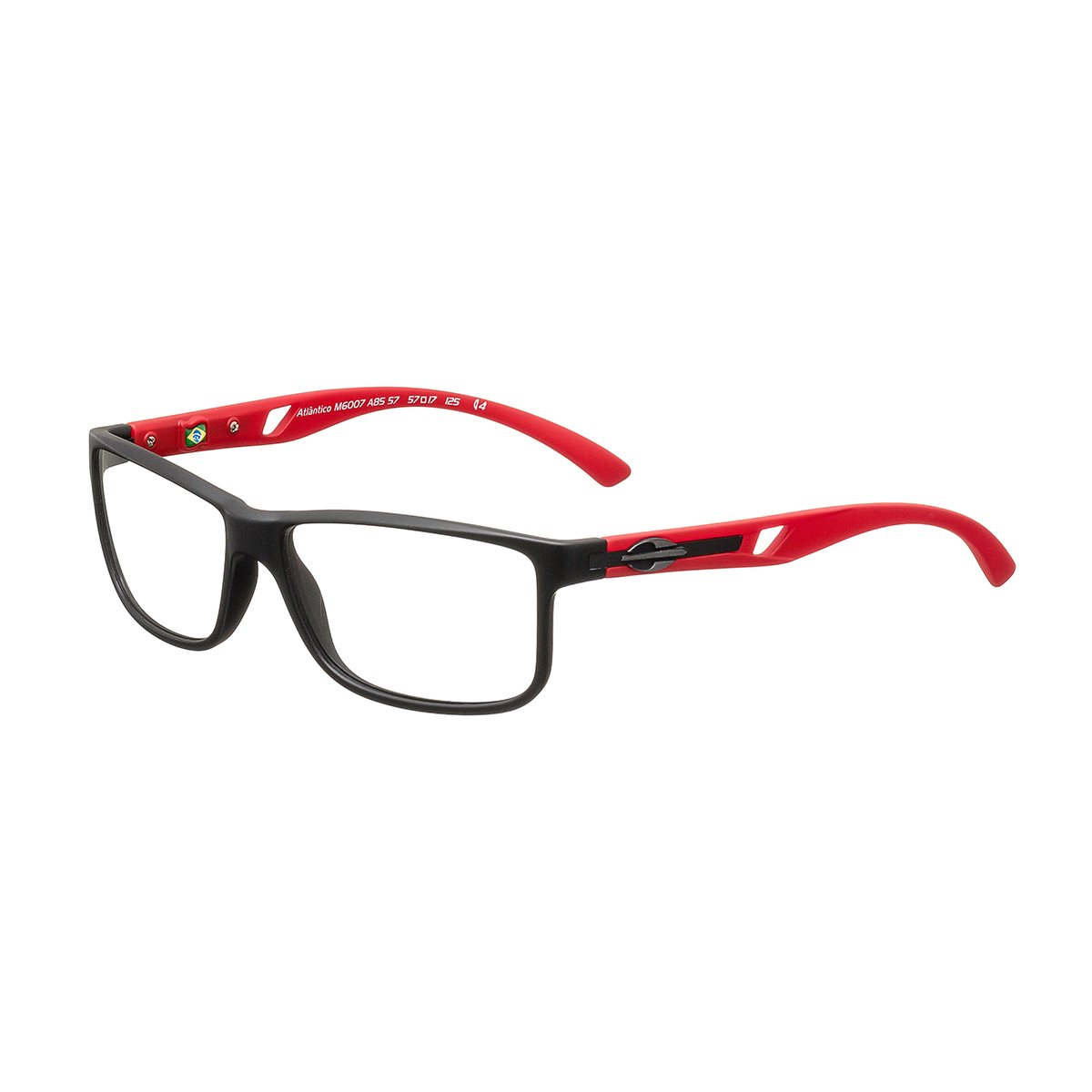 Óculos de Grau Mormaii Atlântico Preto e Vermelho - 57 mm