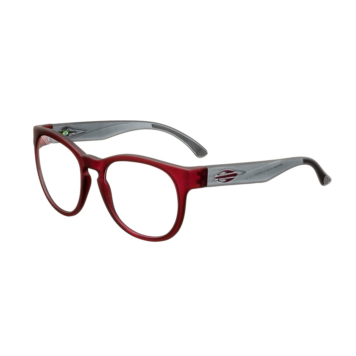Óculos de Grau Mormaii Ventura Rx VERMELHO E CINZA TRANSLÚCIDO FOSCO Lente 5,3 cm