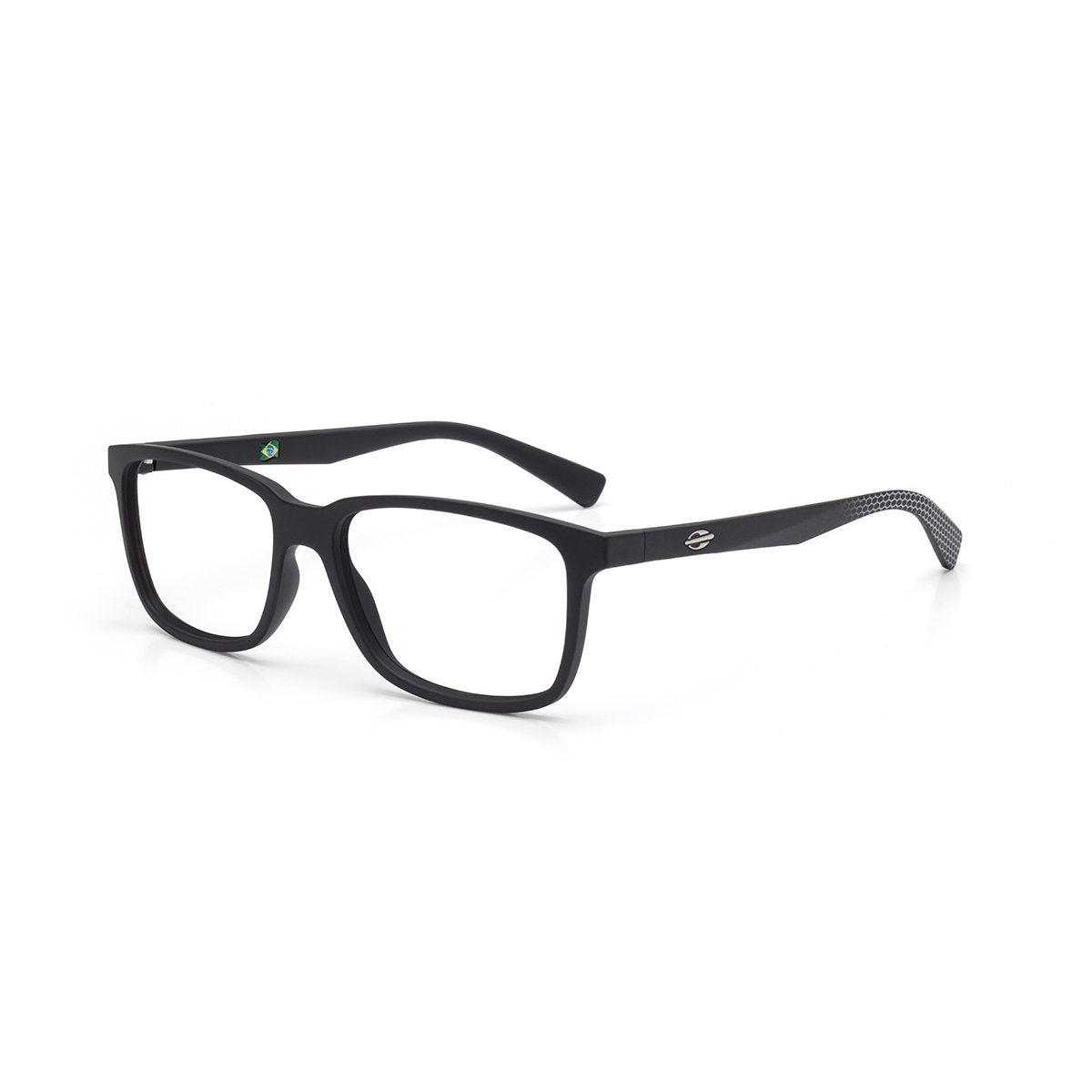 Óculos de Grau Mormaii Manila Preto E Cinza Fosco Lente 5,4 Cm