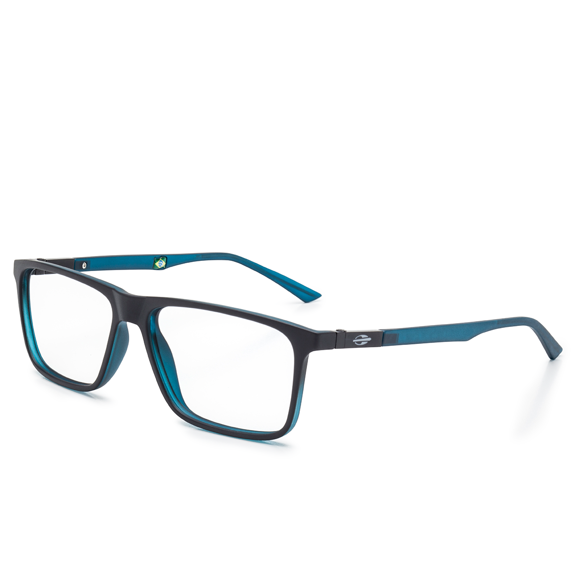 Óculos de Grau Mormaii Nava II PRETO E AZUL FOSCO Lente 5,5 cm