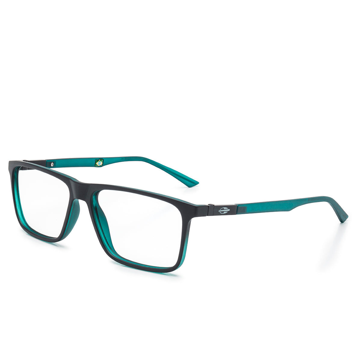 Óculos de Grau Mormaii Nava II Preto e Verde Fosco - Lente 5,5 cm