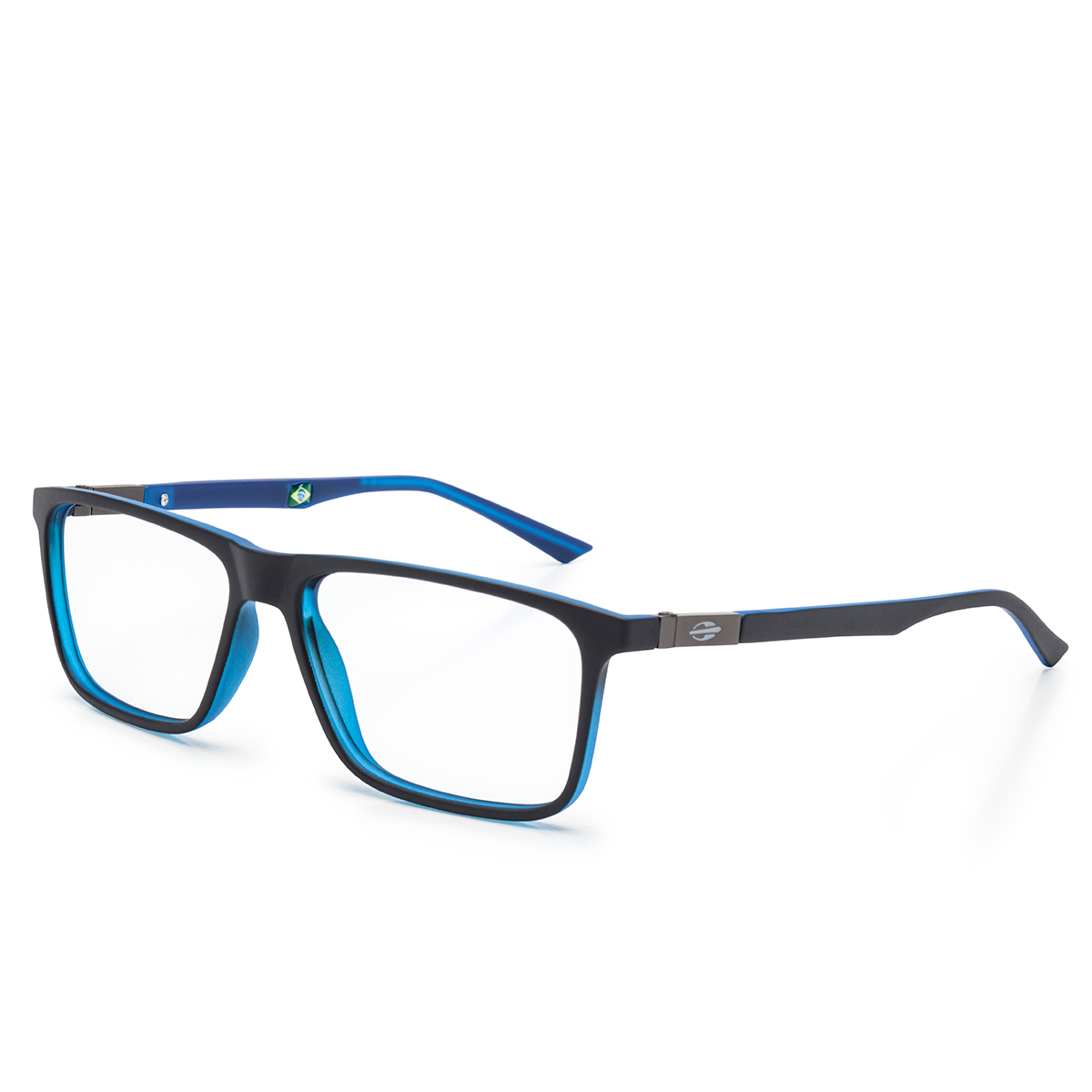 Óculos de Grau Mormaii Nava II PRETO E AZUL FOSCO Lente 5,5 cm