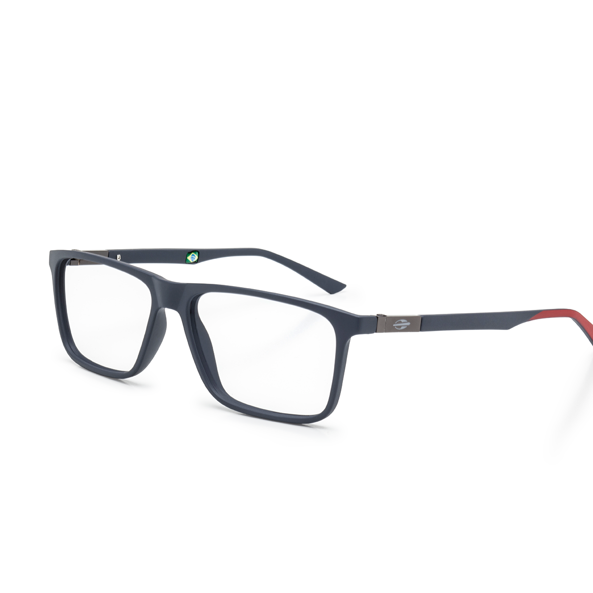Mormaii Nava II Cinza e Vermelho Fosco - Lente 5,5 cm - Grau