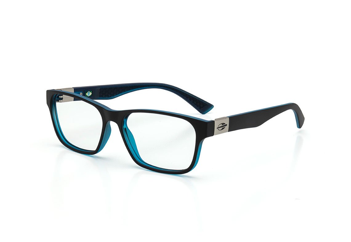 Óculos de Grau Mormaii Dhaka Preto e Azul Fosco - 54 mm