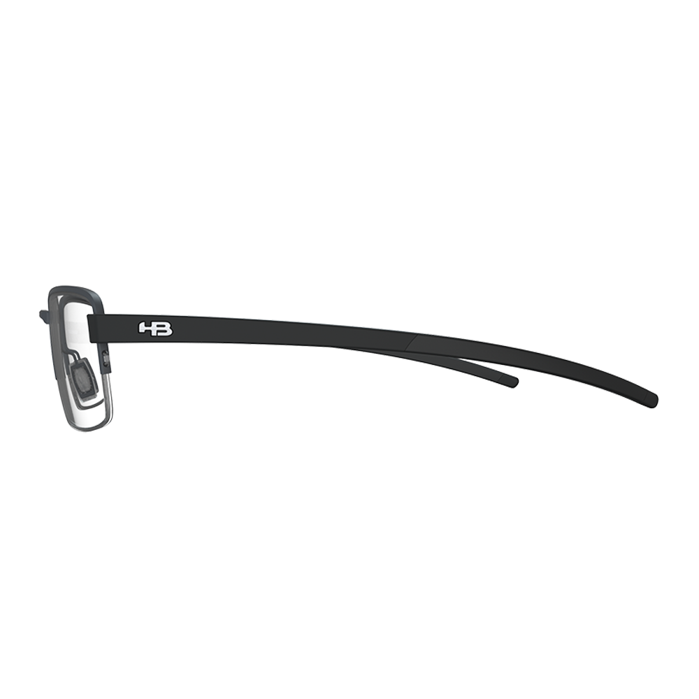 HB Duotech 93424 Matte Black / Matte Black - Lente 5,5 cm - Grau