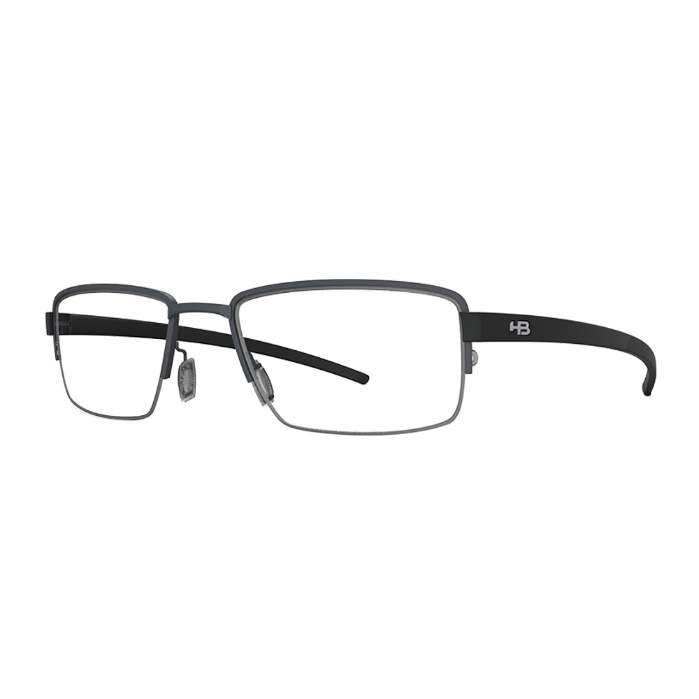 HB Duotech 93424 Matte Black / Matte Black - Lente 5,5 cm - Grau