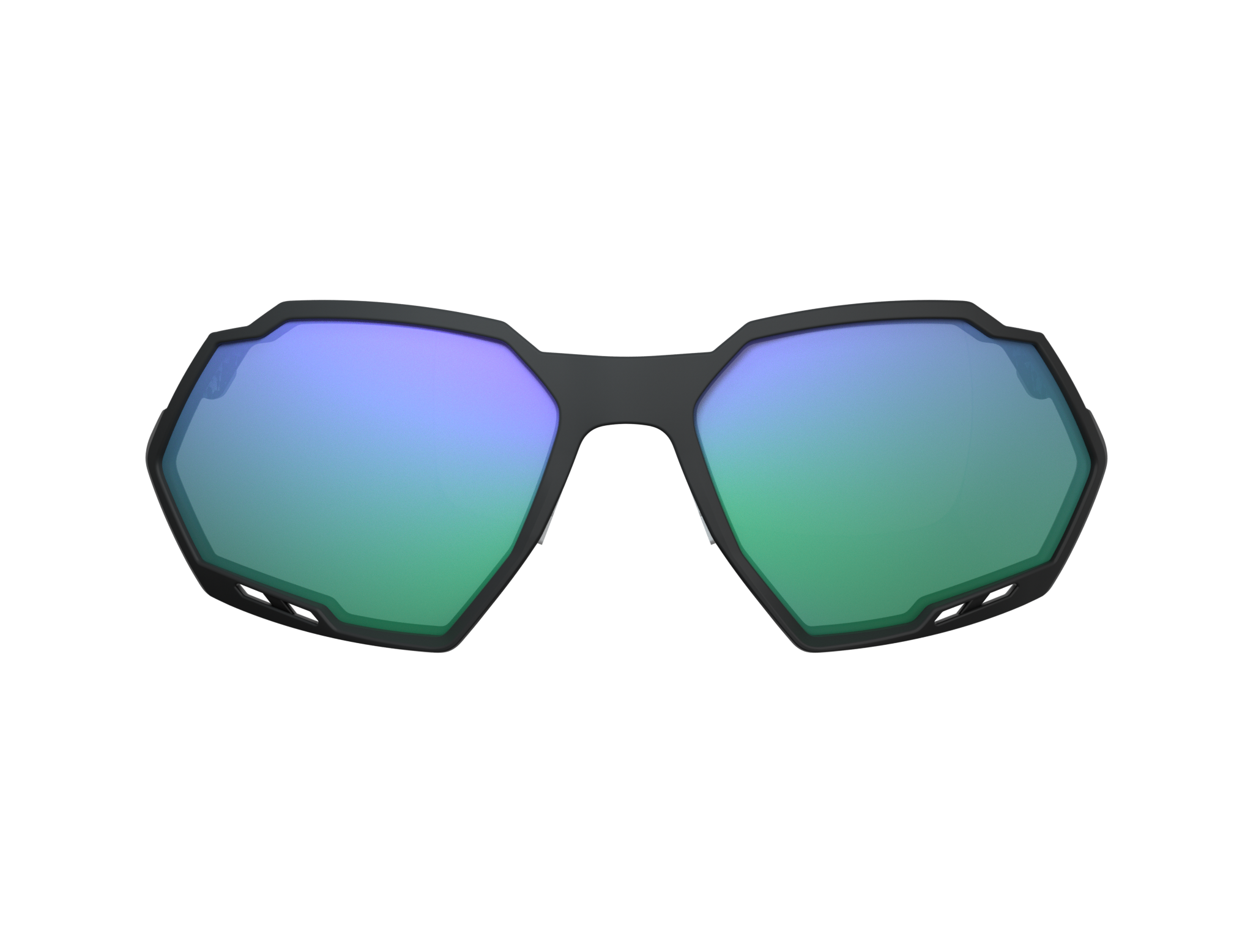 HB Rush Matte Black D. Green / Green Chrome - Lente 5,3 cm - Grau