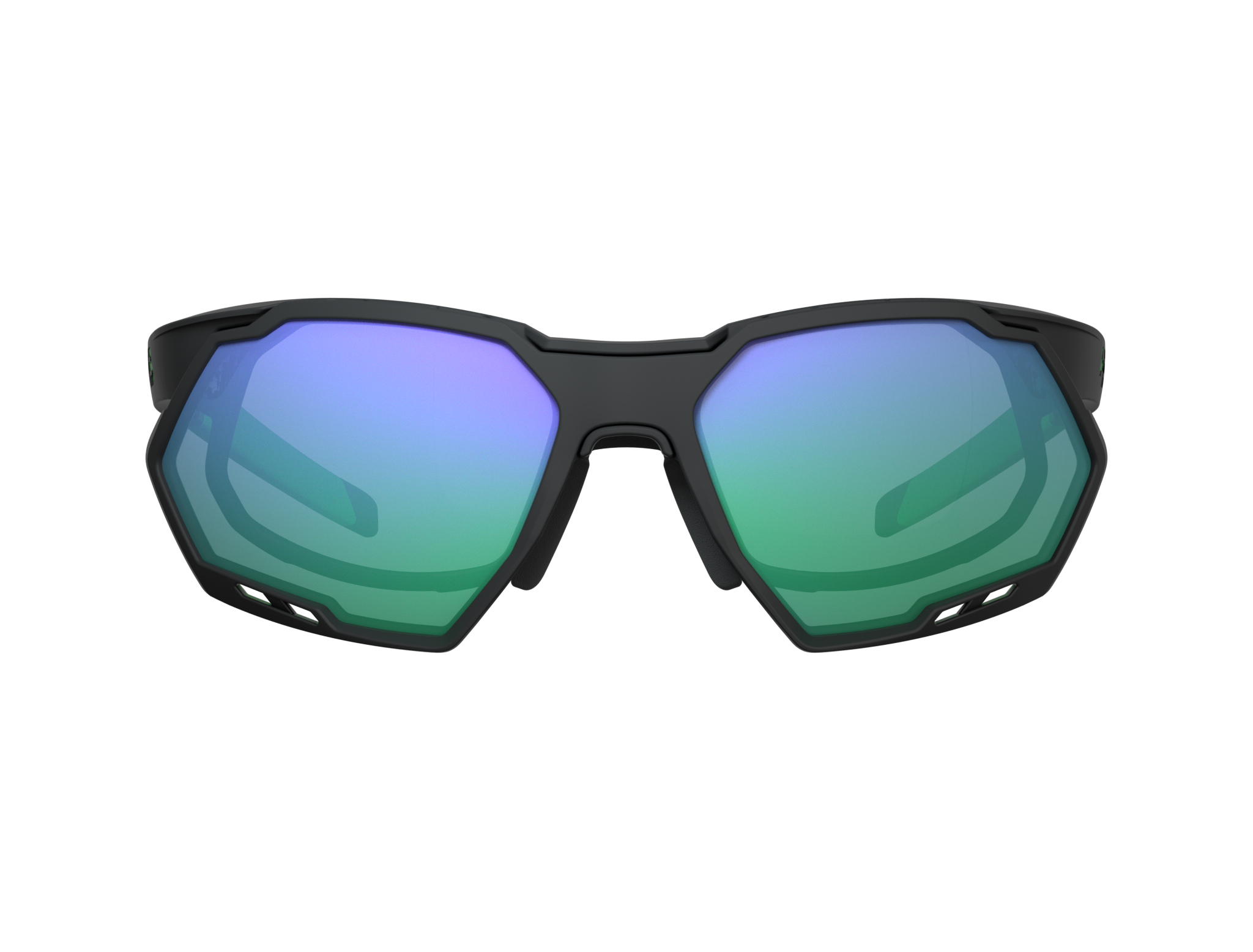 HB Rush Matte Black D. Green / Green Chrome - Lente 5,3 cm - Grau