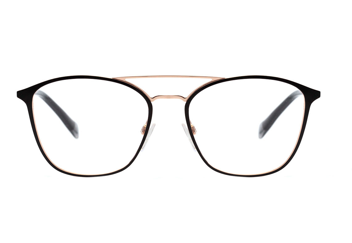 Hickmann HI 1080 09A Preto Fosco e Dourado Brilho - Lente 5,1 cm