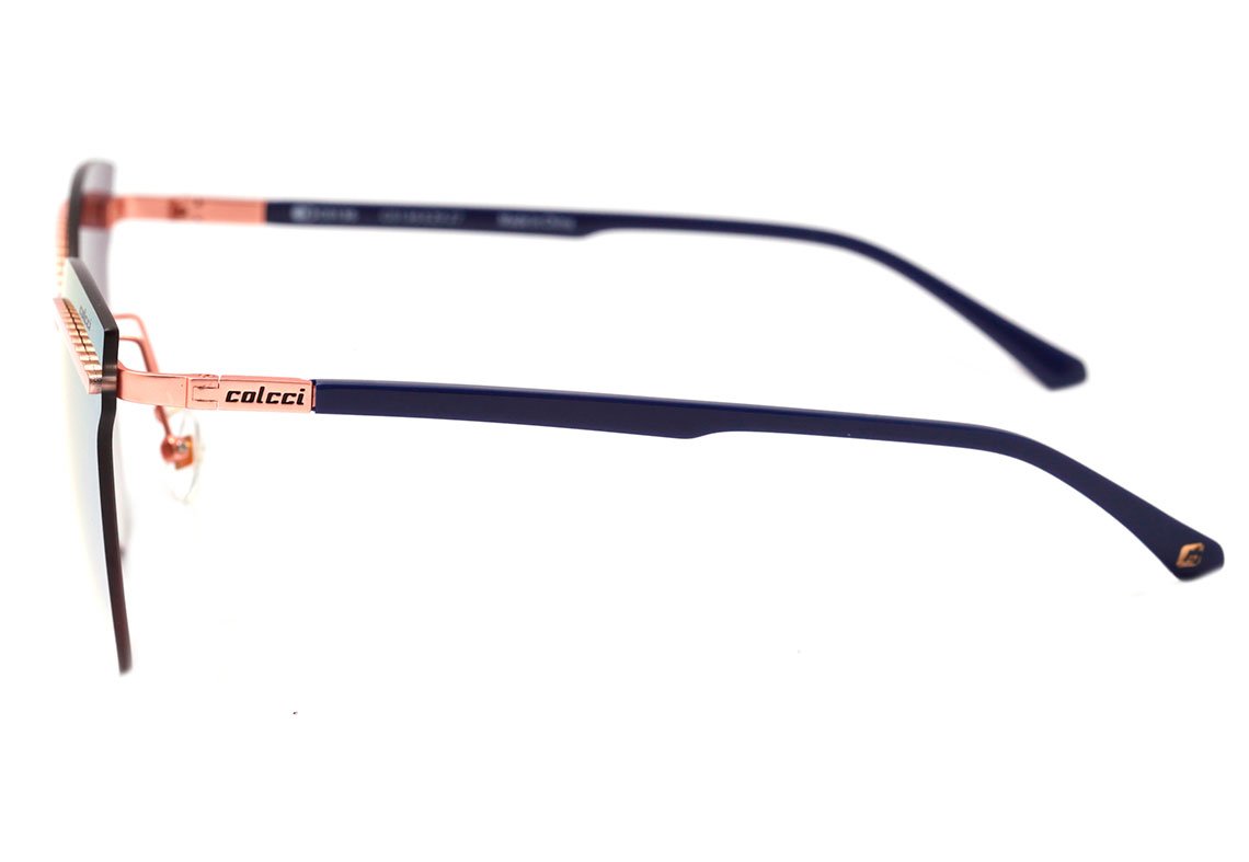 Óculos de Sol Colcci C0136 Rosê Fosco e Azul Brilho / Azul Espelhado - 65 mm