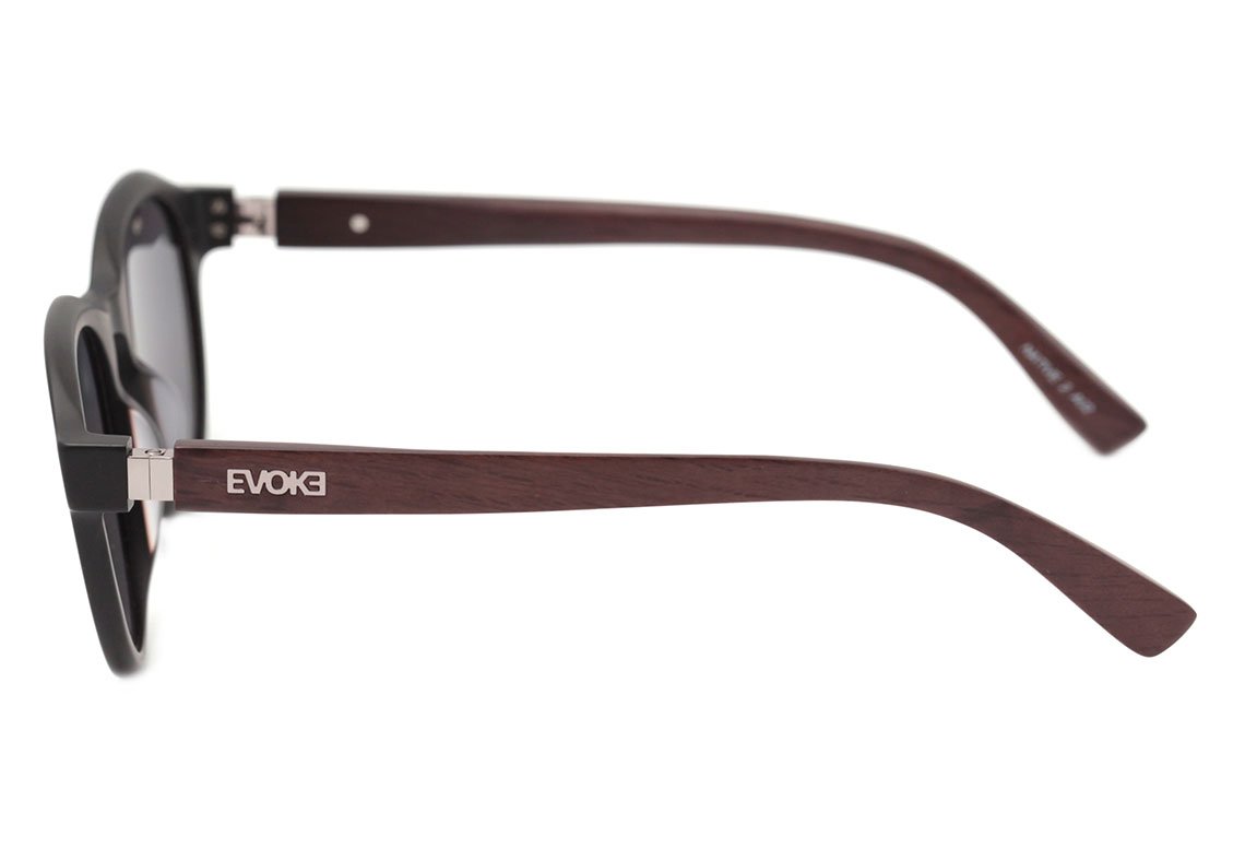 Evoke Native 2 A02 Black Matte Temple Wood / Gray Unico - Lente 5,0 cm