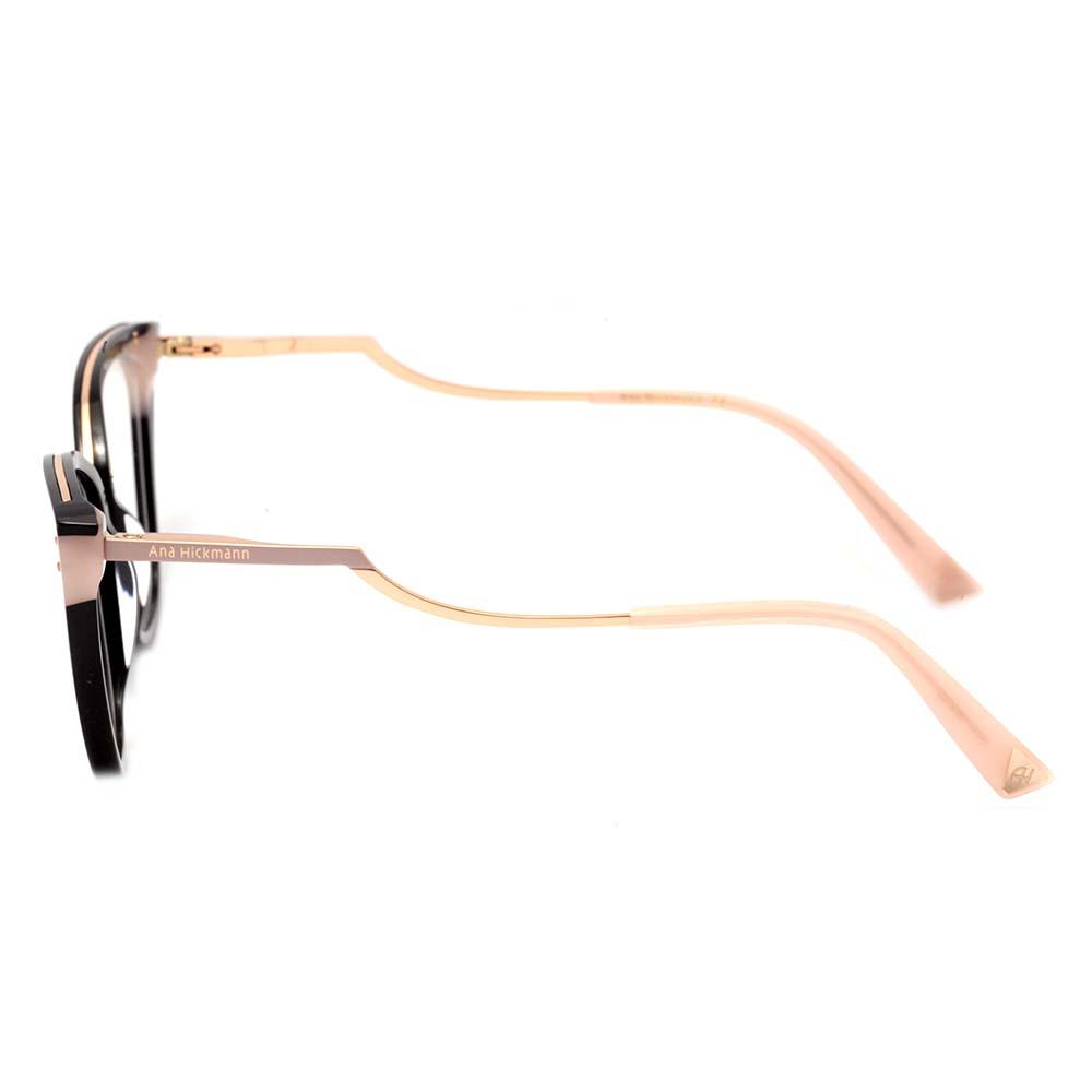 Ana Hickmann AH 6401 A01 Preto e Dourado Brilho - Lente 5,3 cm P02 Preto E Nude Brilho Lente 5,3 Cm