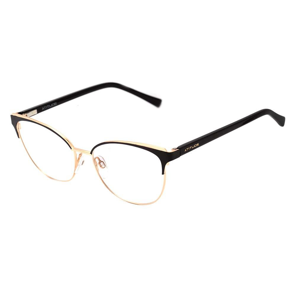 Atitude AT 1656 09A Preto Fosco E Dourado Brilho Lente 5,3 Cm