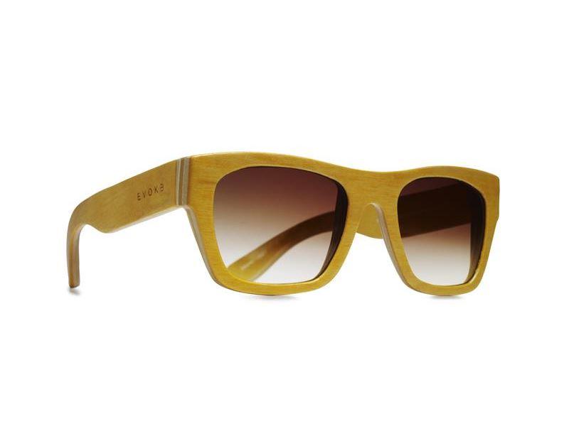 Óculos de Sol Evoke Wood Series 02 Madeira Maple Collection - Yellow/ Brown Degradê