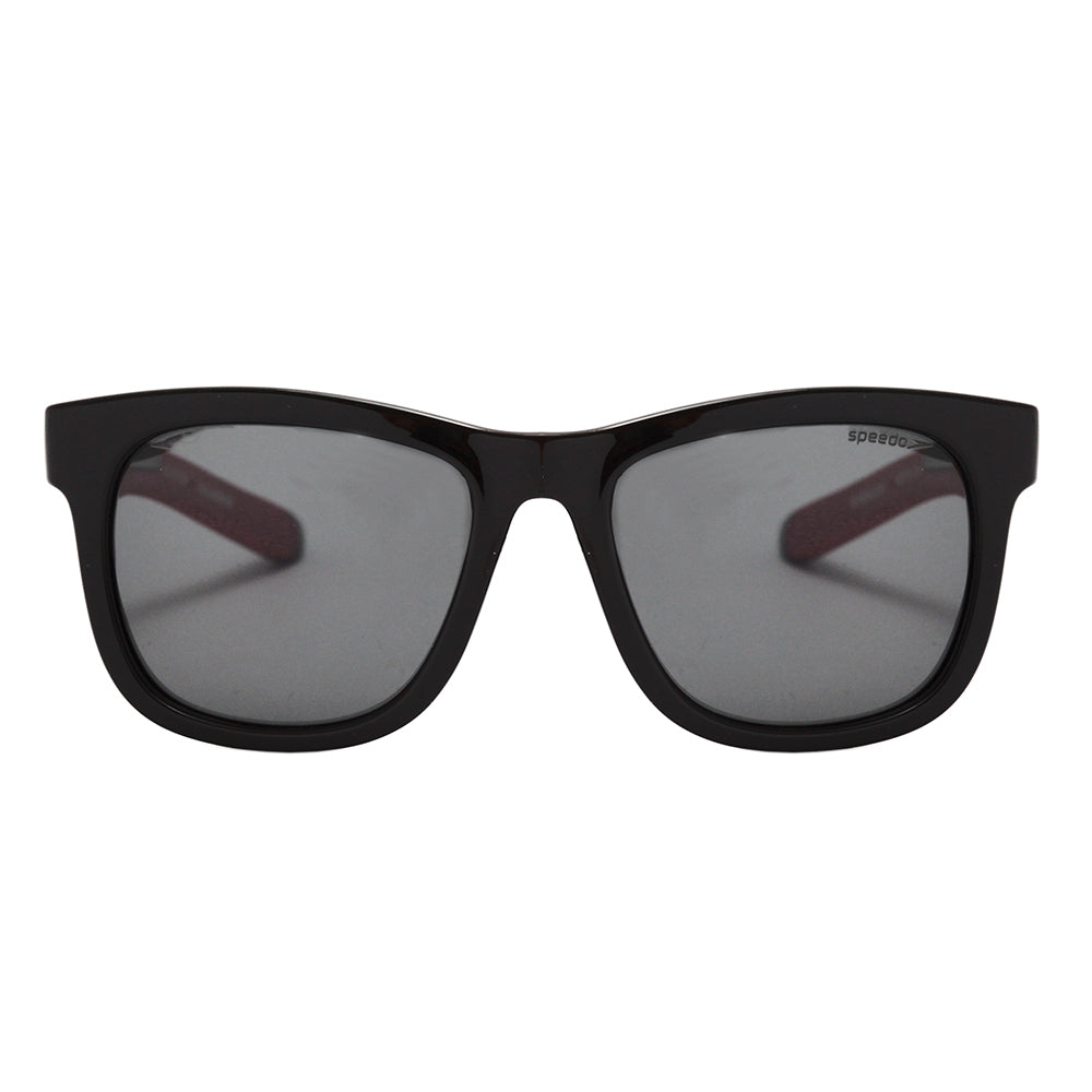 Speedo Drible Infantil A01 Preto Brilho e Vermelho Fosco / Cinza Polarizado - Lente 4,8 cm